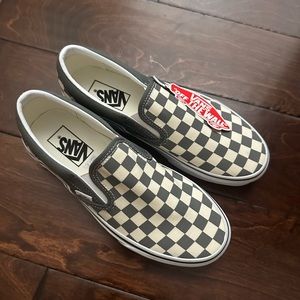 Vans checkerboard pewter white NWT size 7.5.l RARE color